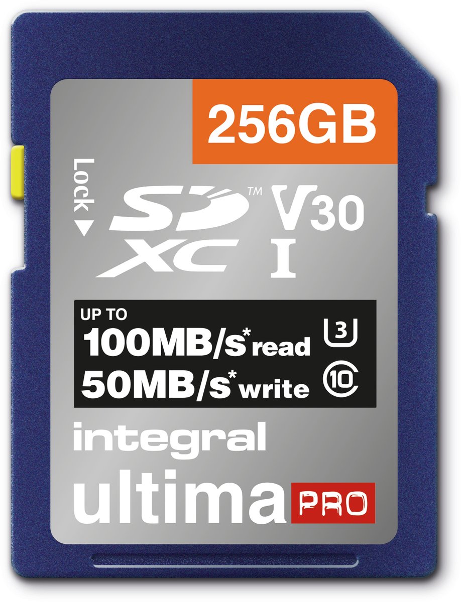 Integral - Integral Sdxc V30 100/90mbs Pro 256gb - 30 Dagen Niet Goed Geld Terug