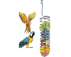 Vogel Voedersilo - vogelvoerhouder - Voederhuisje - Vogelvoederhuisje - Vogelvoeder - Voederhuisje Voor Vogels - Vogelvoer silo - Fruit Groente Houder - Hangende papegaaienvoederbak - Voor papegaai, parkieten, kaketoe's, ara's, conure