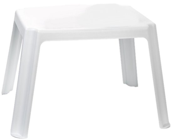 Plasticforte Tuinstoelen en tafel set voor kinderen - kunststof - wit - met 4x stoelen - buiten/binnen van Merkloos — afbeelding 3