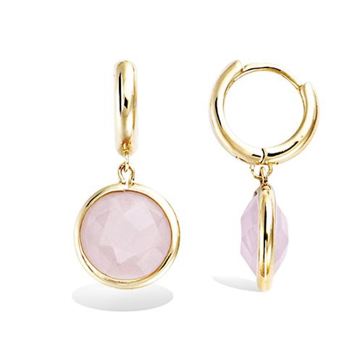 CHIVAL 18K Goud Vergulde Oorbellen – Rosé Halo – Tijdloos, Elegant, Hypoallergeen, Lichtroze, Romantisch, Luxe, Cadeau voor haar, Geschenkverpakking