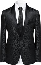 ALLTHEMEN Modieus Heren Colbert - Vierknoopsmouwen Pak - L