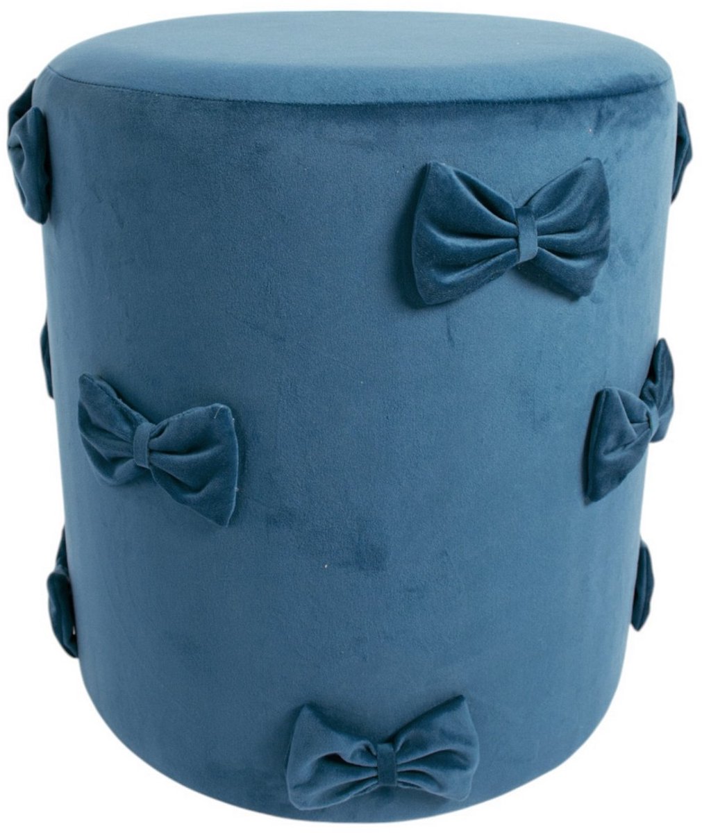 Strik Poef fluweel navy 35x35x40cm