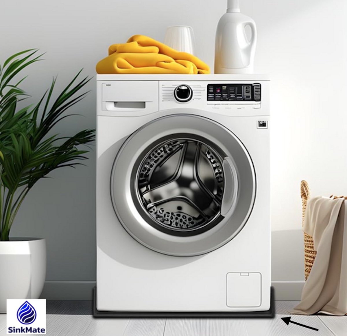 Lekbak Wasmachine – Siliconen Opvangbak - Opstaande Rand - SinkMate® - 60 x 60 cm – Lekbak Koelkast Vaatwasser Diepvriezer — afbeelding 5