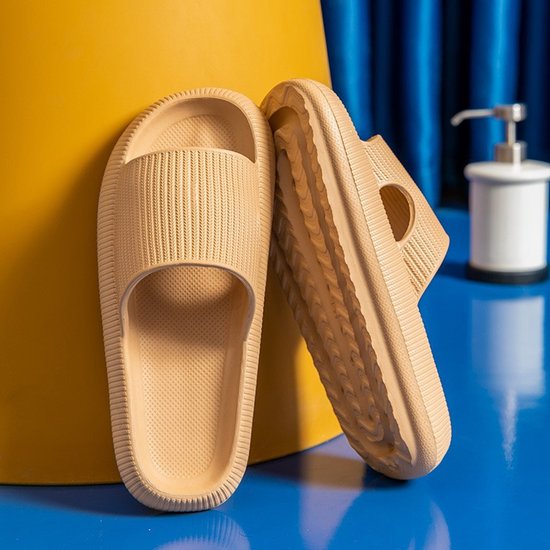 Pluche pantoffels - met antislipzolen - dik en warm - voor de winter