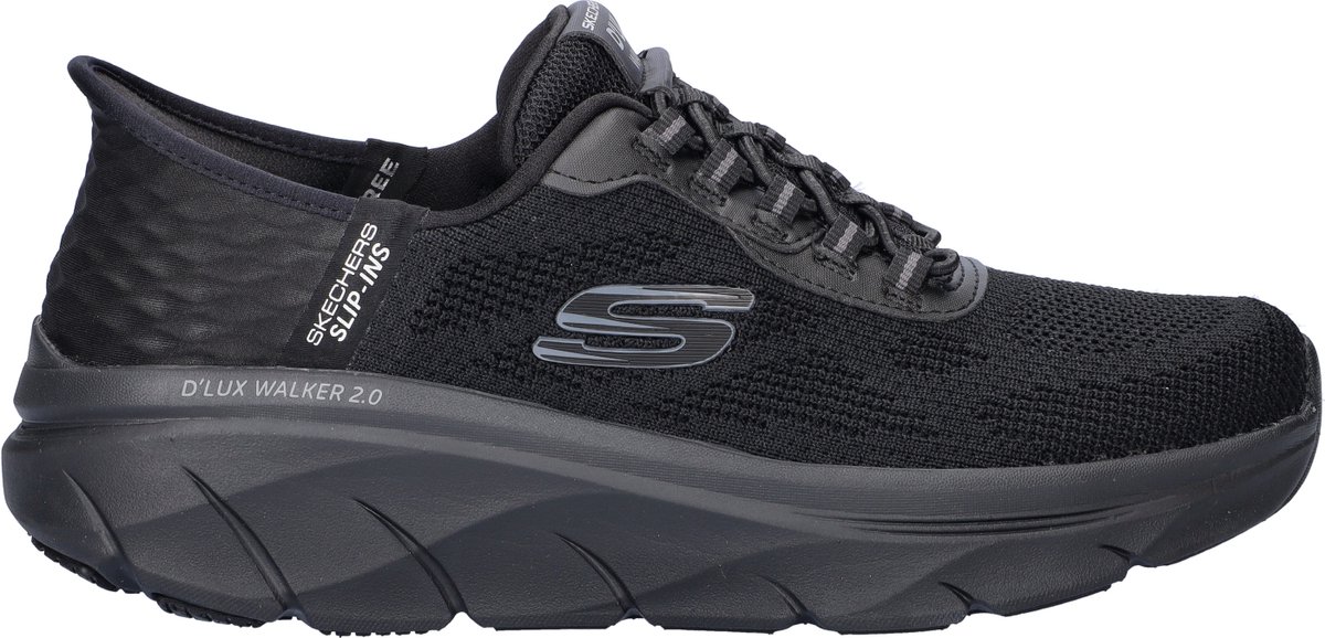 Skechers D'Lux Walker 2.0 Hands-Free Slip-Ins heren sneaker - Zwart zwart - Maat 45