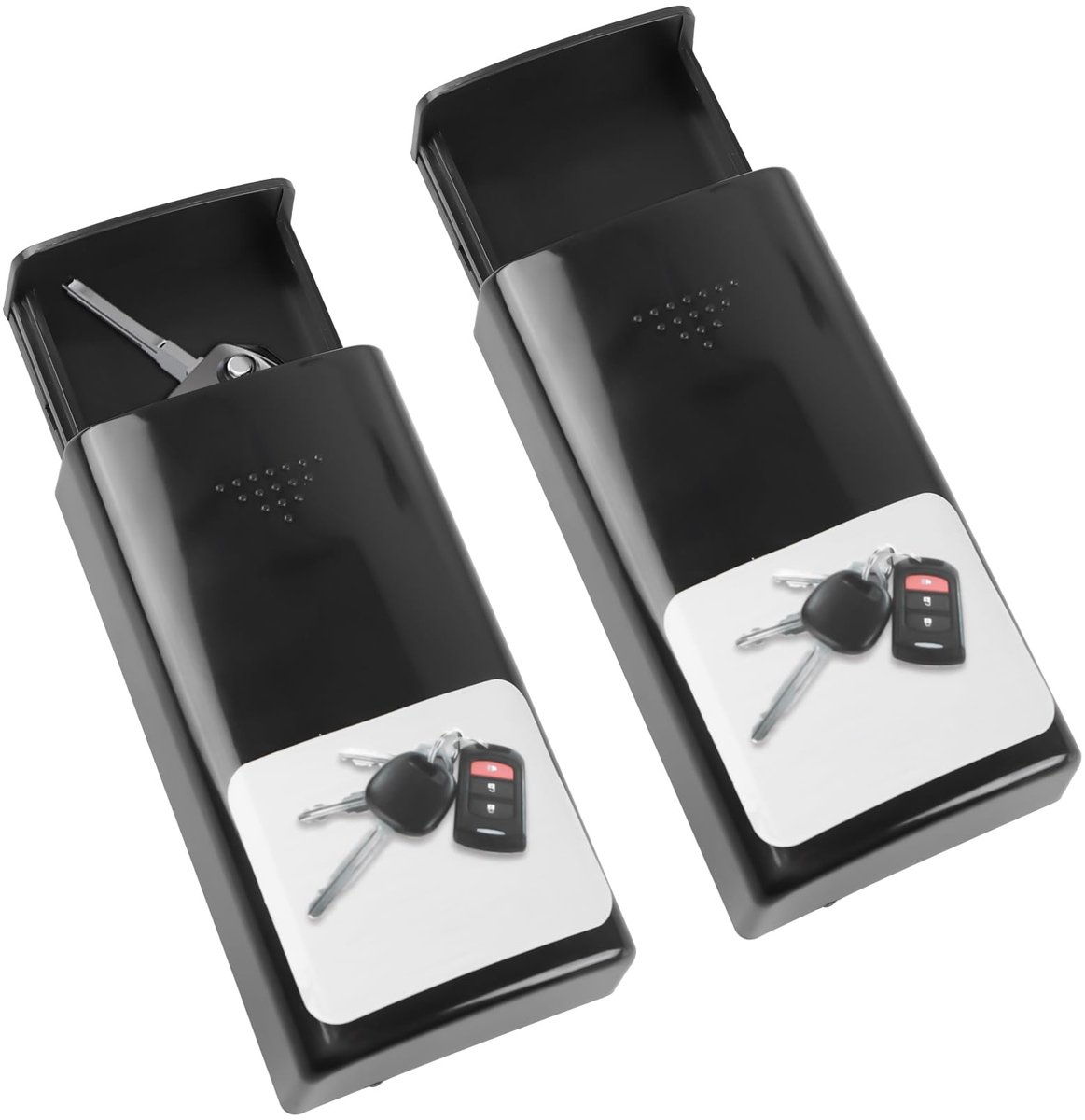 GBKDQQ 2-pack magnetische sleutelkast, sleutelkluisje, waterdichte sleutelkast, sleutelkluisje voor buiten, kleine sleutelkast voor sleutels en munten