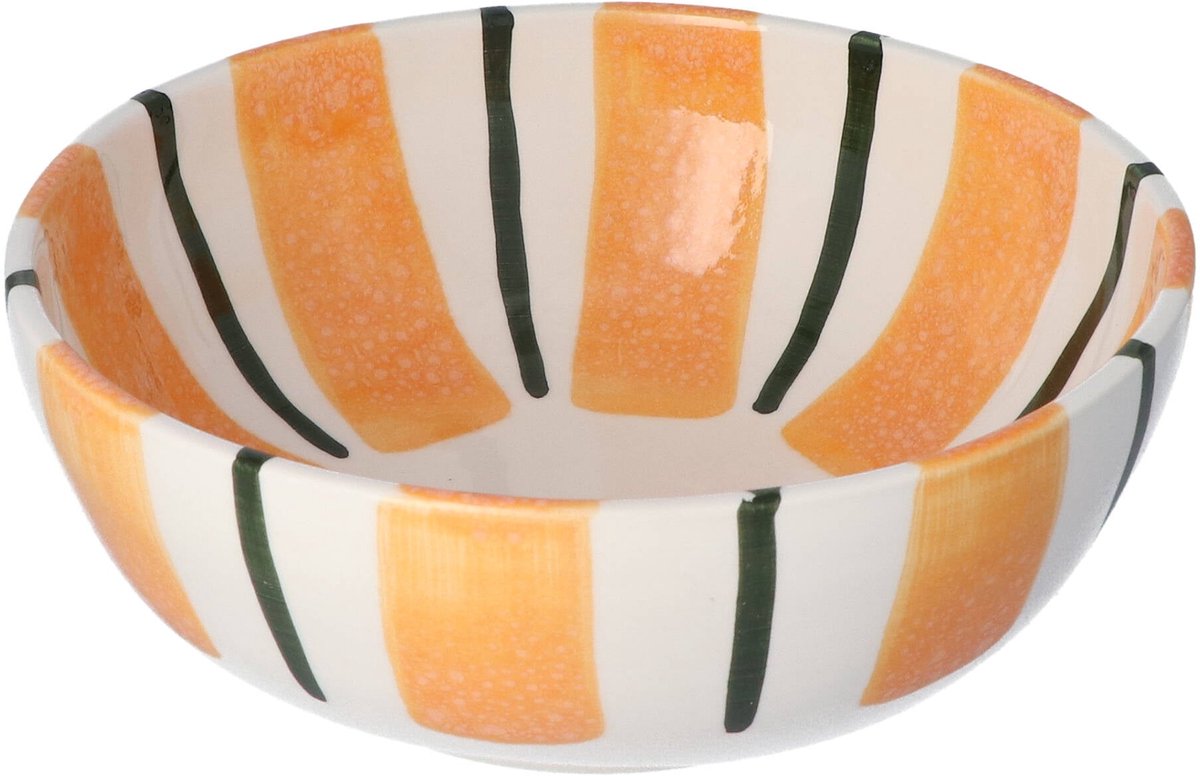 Duro Ceramics - Ontbijtkom Linear Ochre 18x7,5cm - Schalen