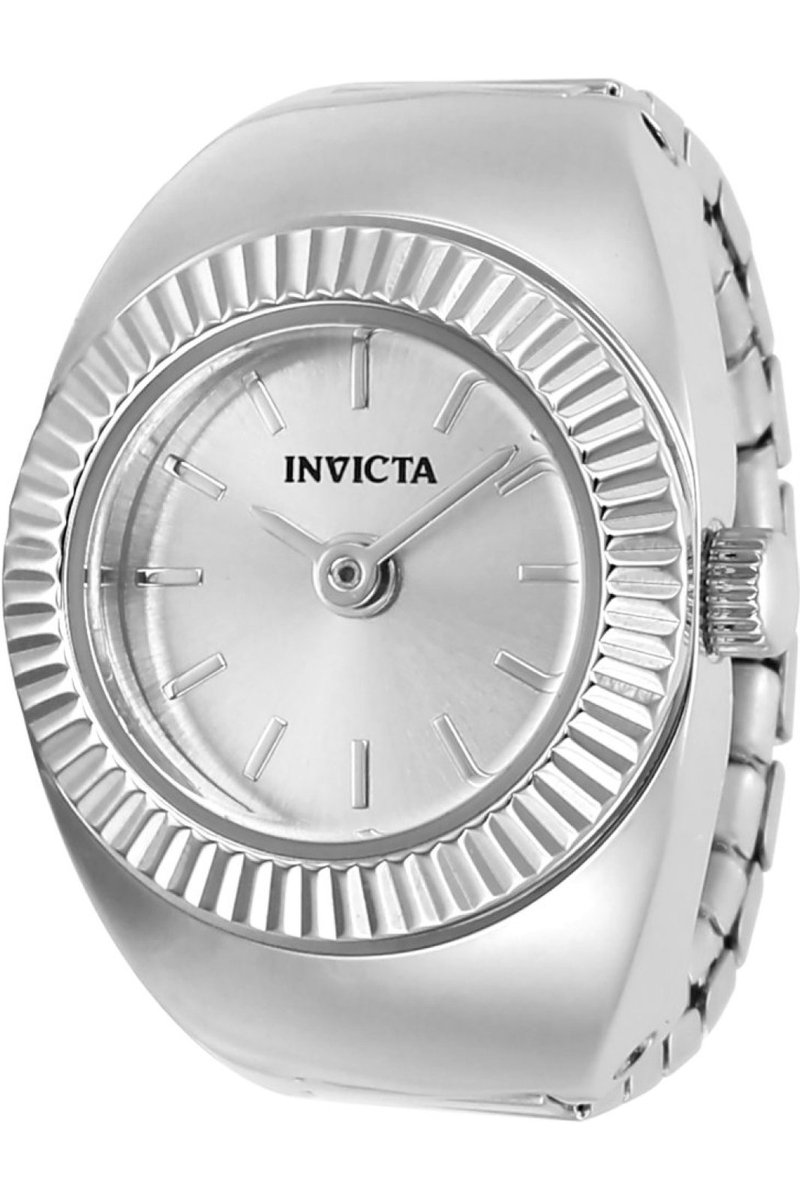 Invicta Mini 48946 Dames Horloge - Waterdicht - Analoog - Quartz Uurwerk - Roestvrij Staal met zilveren Wijzerplaat - 17mm