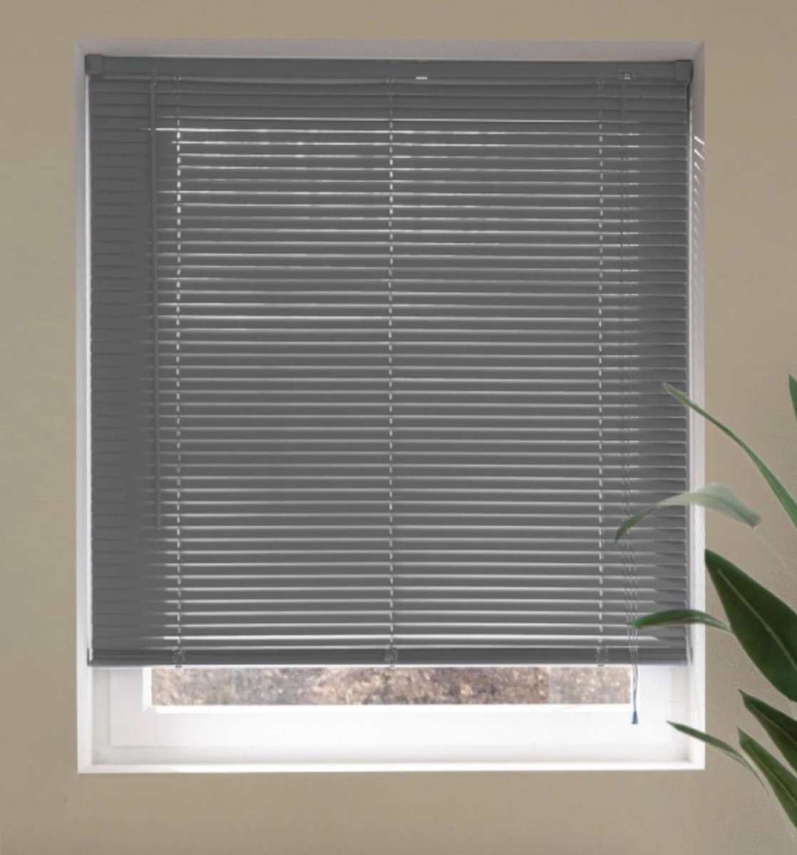 Jaloezie - pvc lamellen 25 mm - Madécostore - B 120 cm x H 175 cm.
