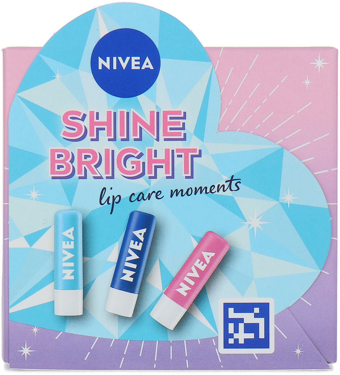 Nivea Shine Brught Lip Care Moments Cadeauset - 3 x 4,8 gr
