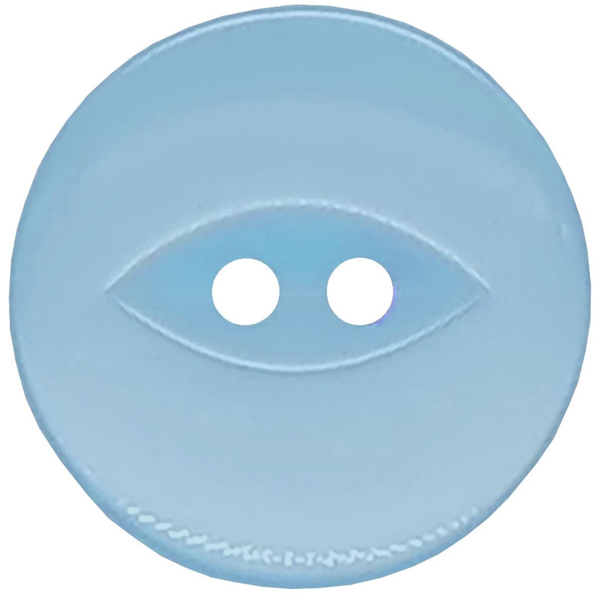 Verpakking van 20 ronde fisheye-knopen van acryl, babyknopen, naai-, brei- en knutselknopen - lichtblauw 19 mm/30 lijnen