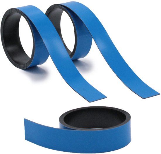 3x Magneetstrips Oranje - ca. 2 cm x 1 m magneetband voor het markeren