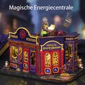 Houten modelbouwpakket van een magische energiecentrale met de tekst "ENERGY STATION" en "MAGIC Energy Station".