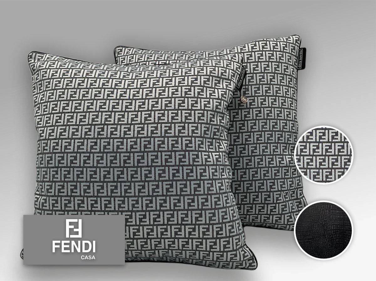 Fendi - Kwaliteits sierkussen gemaakt van originele Fendi Casa stof