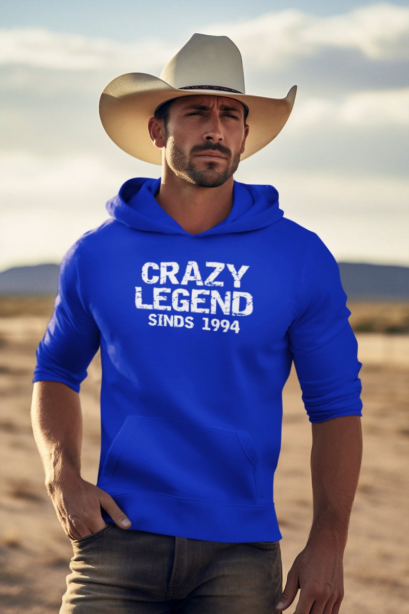 1994 Verjaardagscadeau heren Blauwe Hoodie heren met capuchon Legend Hoodies