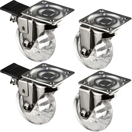 Gedotec Meubelwielen Voor Boormachines 4 Stuks Transportwielen Zonder Rem Totale Diameter 54 Mm Kunststof Zwenkwiel Draagvermogen 50 Kg Gemaakt In Duitsland Inbouw 2250636878