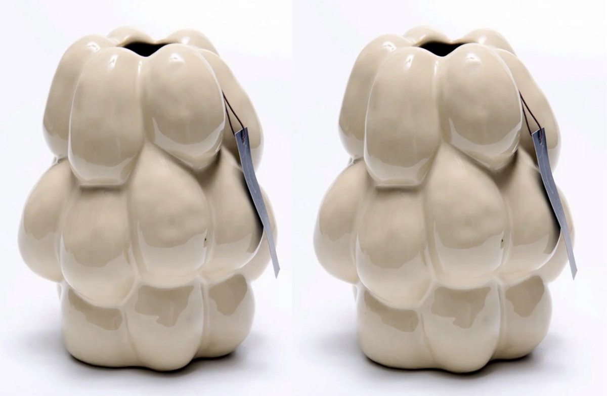 Villa Pottery Vaas - Villa Pottery - Decoratie - Woondecoratie - Keramiek - Berber 5 Creamy Beige