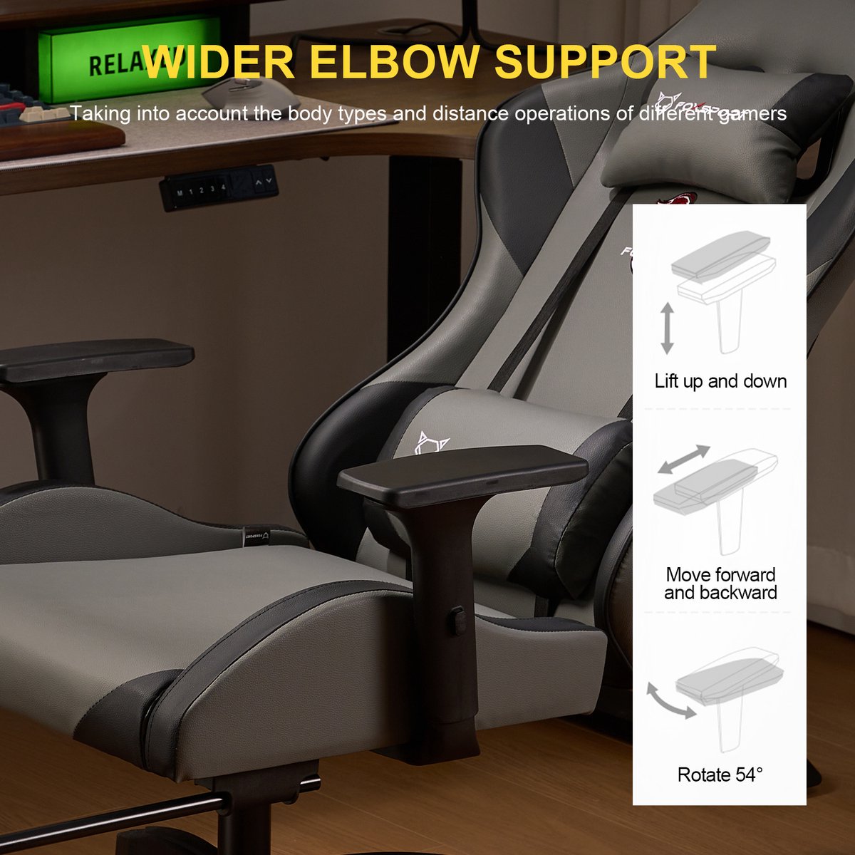 OFMOTRA Gamestoel - Ergonomisch - Gaming Stoel - Bureaustoel - afbeelding 3