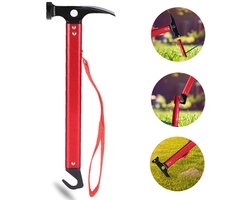 Campinghamer - Tenthamer - Kampeer Hamer - Hamer - Haring hamer - Tent haringen uittrekker - haringtrekker - Met haringtrekker - Hamer Klauwhamer - Multifunctionele hamer - Comfortabele grip - Multifunctioneel - Voor camping, bivak buitensporten