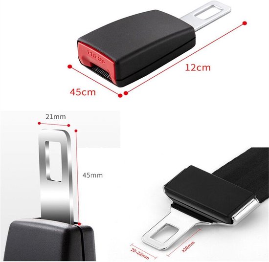 SNQ Gordelverlengers - Autogordeladapters - Tweedelig - Gordelgespen - Autogordelpluggen - Gespen