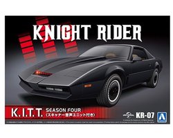 Aoshima Modelbouwpakket Militaire voertuigen - 06560 Knight Rider K.I.T.T. Seizoen Eén – Inclusief Scanner Stemmodule – Auto Plastic - 1:24 - Modelbouw