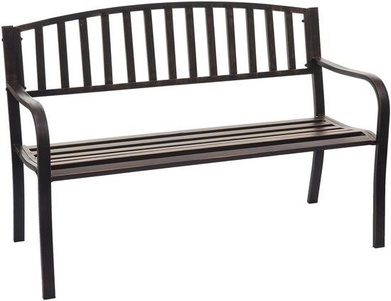 Helloshop26 - Tuinbank - 3 Plaatsen, Geïntegreerde Tafel In Het Midden 150x62 5x90 Cm