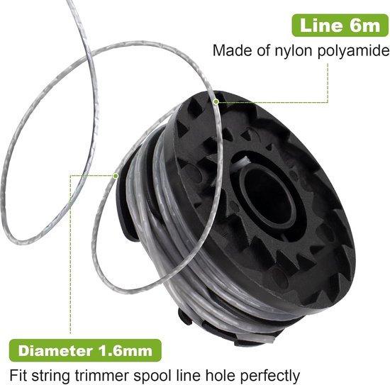 Grastrimmer - 4 Stuks - Draadspoelen - Draadspoelen Geschikt - Elk Met Een Lengte Van 6 M En Een Diameter Van 1,50 Mm - Geschikt Voor Modellen Art 24, 27, 30 En Art 30-36 Li van Merkloos	 — afbeelding 4