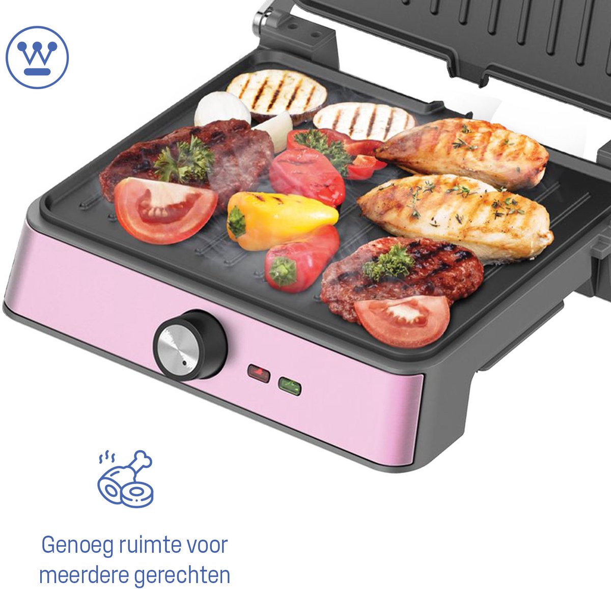 Westinghouse Retro Contactgrill - Roze thumbnail 2