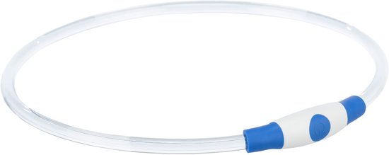 Trixie - Halsband Usb Flash Light Lichtgevend Oplaadbaar Tpu Blauw