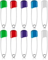 Allecto Plus - Veiligheidsspelden voor kinderen en baby's - Set van 50 stuks met luiernaald - Babyveiligheid-oplossing