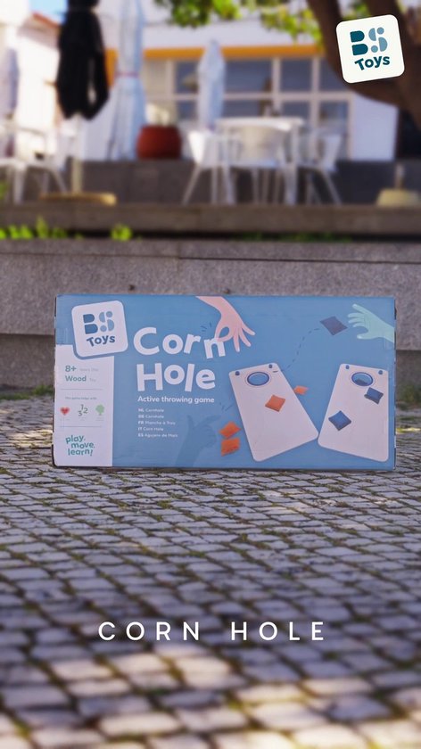 BS Toys Cornhole Spel - Bean Bag Game - Buitenspeelgoed vanaf 8 Jaar - Pittenzak Werpspel Speelgoed Set - Spelletjes voor kinderen - Buiten speelgoed - Buitenspel - Buiten Spellen - Tuin Speelgoed - Cadeau kind