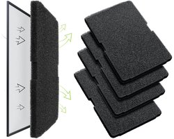 Wasdroger filter - Foam filter droger - Pluizen filter - Droger filter - Drogerfilter - Wasdroger filter - filter geschikt voor Beko Blomberg spons droger - Spons filter - Vervangingsonderdelen voor wasmachines - Filter voor droger- 5 stuks 245x155mm