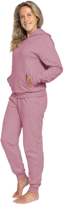 Joggingpak dames, Huispak dames, Hoodie & sweatpants, rose - Maat XL