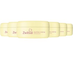 Zwitsal Zachte Crème - Baby - trekt snel in zodat je je baby meteen weer kunt knuffelen - 6 x 200 ml