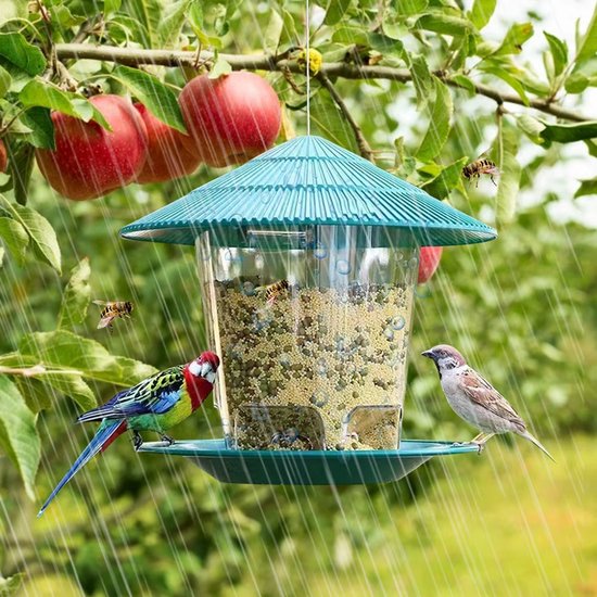 Haushalt International Bird Feeder, 26 x 26 x 27 cm, Wooden