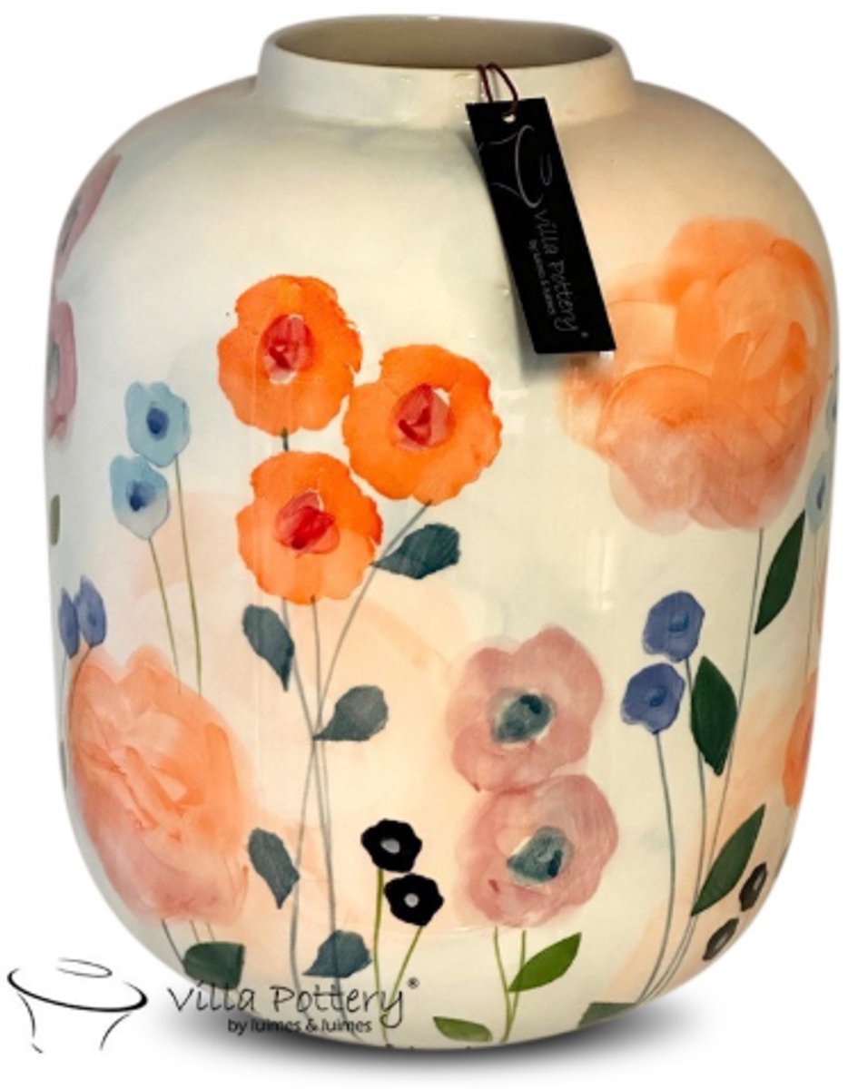 Vaas - Villa Pottery - Decoratie - Woondecoratie - Keramiek - Lillibet 7 MIX Flowers