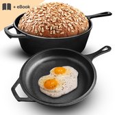 KRUSTENZAUBER Gietijzeren Brood Bakpan met Deksel 26 cm
