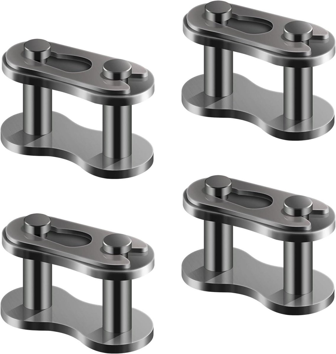 Allecto Plus - Verbindingen voor Motorfiets Pocket Bike - Zilveren Master Link voor ATV Quad - Vervanging voor 50cc 70cc 90cc 110cc 125cc 4 Wheeler - #428 Chain