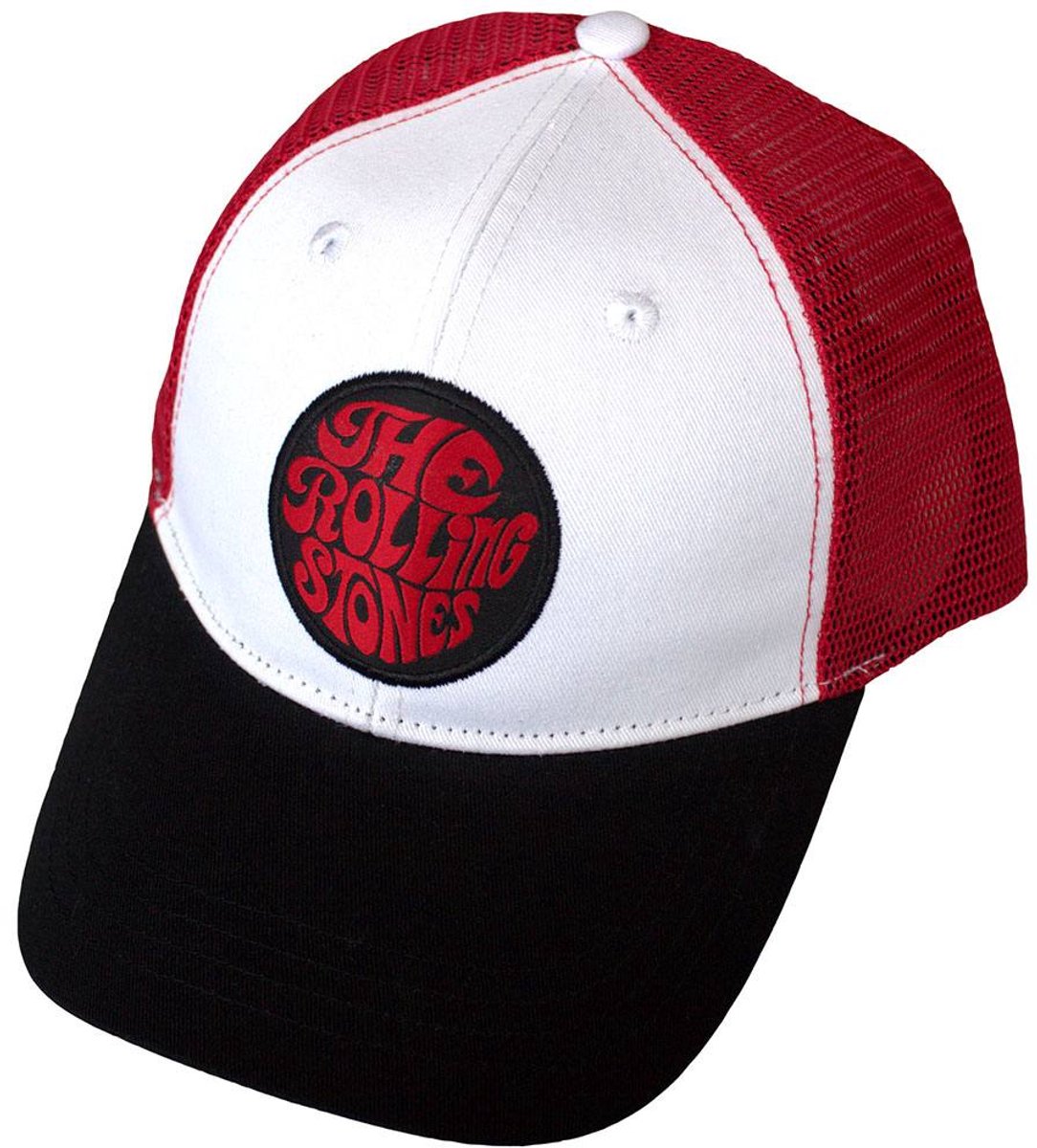 The Rolling Stones - 70s Logo Emblem Trucker pet - Zwart/Rood