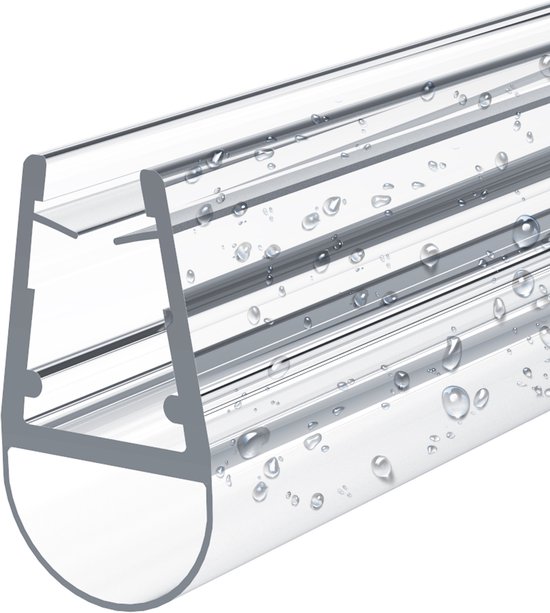 Joint de porte de douche EMKE - Douche de porte de douche en PVC - S01 - Pour verre de 7 à 8 mm d'épaisseur - Longueur 100 cm - Joint anti-fuite