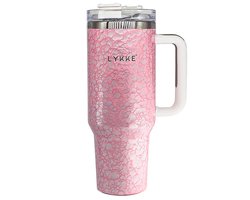 LYKKE Tumbler 1,2 liter met rietje en handvat