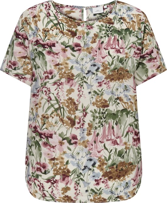 ONLY CARMAKOMA - CARVICA S/S TOP WVN NOOS - Dames - Blouses