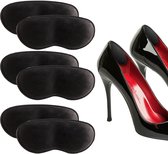 Shoeple Hielbeschermers - Heelpad Comfortmax (6 stuks) - Hielzooltjes - Hielkussentjes voor Schoenen - Schoenverkleiner - Antislip Hielzool - Zwart