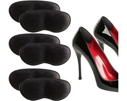 Shoeple Hielbeschermers - Heelpad Comfortmax (6 stuks) - Hielzooltjes - Hielkussentjes voor Schoenen - Schoenverkleiner - Antislip Hielzool - Zwart