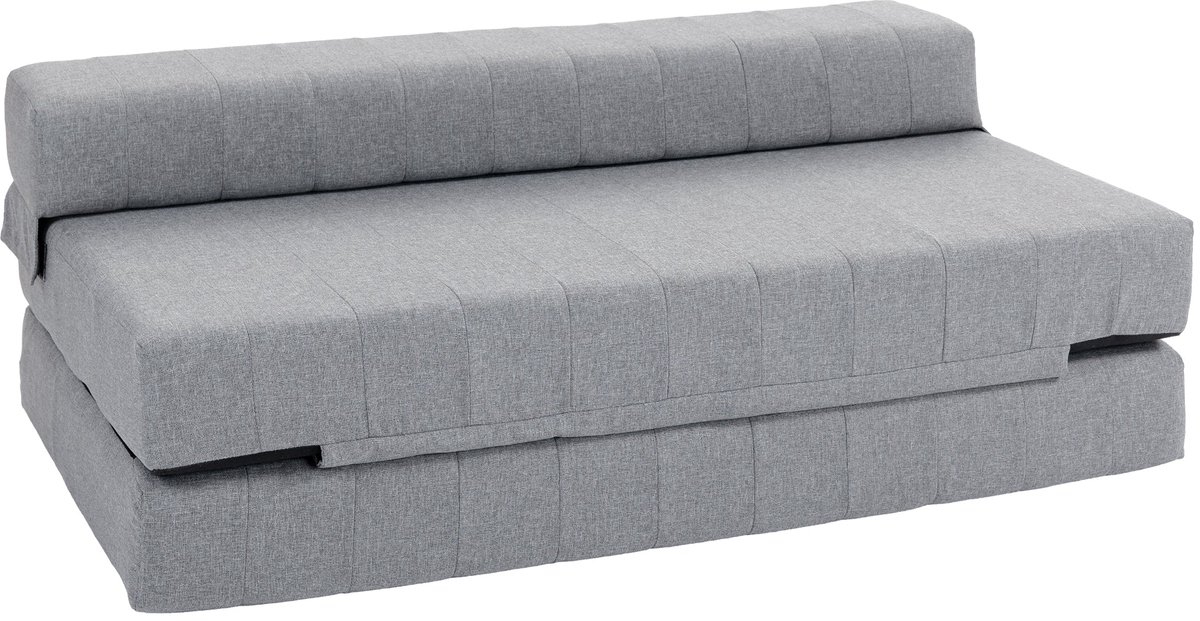 Merax 2-in-1 Vloer Slaapbank – Uitklapbare Slaapstoel voor 2 Personen – Linnenlook Grijs – 138x80x50 cm – Tot 250 kg