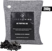 Absorbeur d'odeurs LuxerLiving - Purificateur d'air naturel - Respectueux de l'environnement - Absorbeur d'humidité maison et chaussures - Désodorisant voiture - 1x 200 grammes