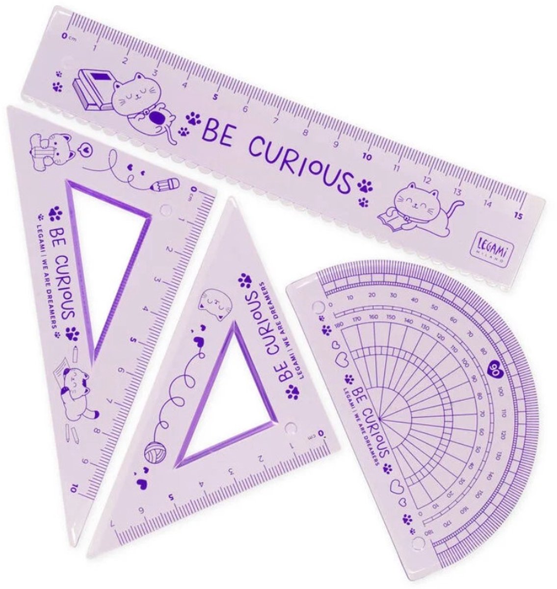 Legami - Geometrieset - Kitty Paars