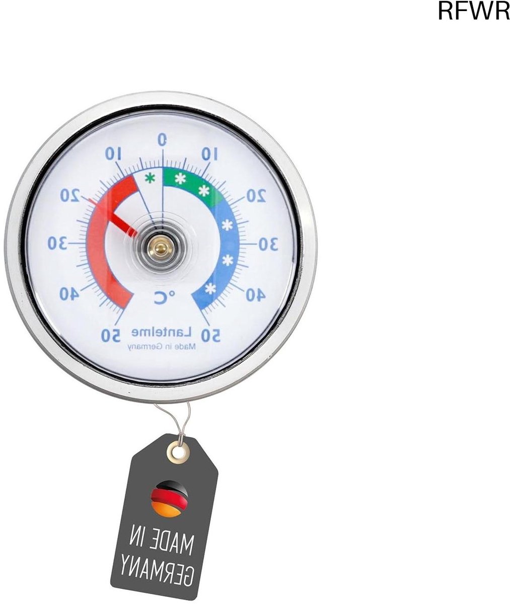 RFWR® Koelkastthermometer, zelfklevend, analoog, ideaal voor vriezer en koelruimte