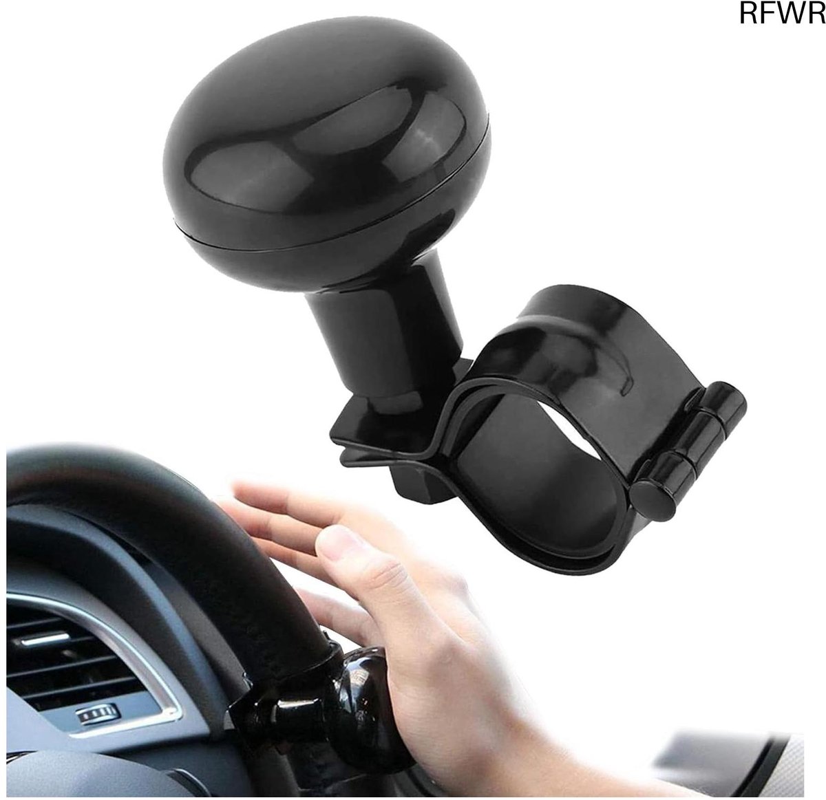 RFWR® Antislip stuurknop voor auto | Grote siliconen stuurwielknop | Compatibel met alle voertuigen
