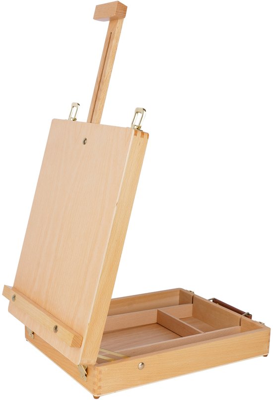 Draagbare Schildersezel Tekenkoffer Tafelezel voor Volwassenen en Kinderen Tekenkist - Opbergdoos Verfgereedschap - Schilderskoffer